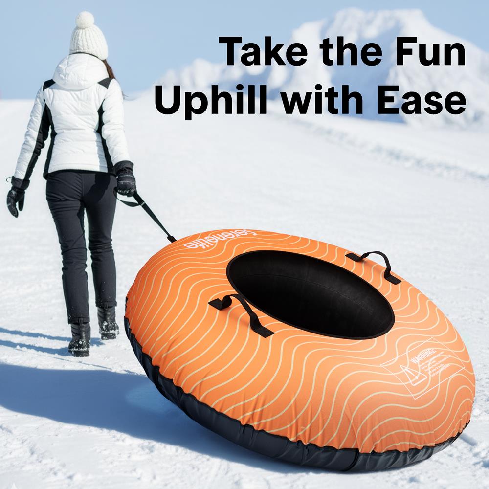 Serenelife Snow Tube 48 Zoll Schneereifen orange aufblasbar