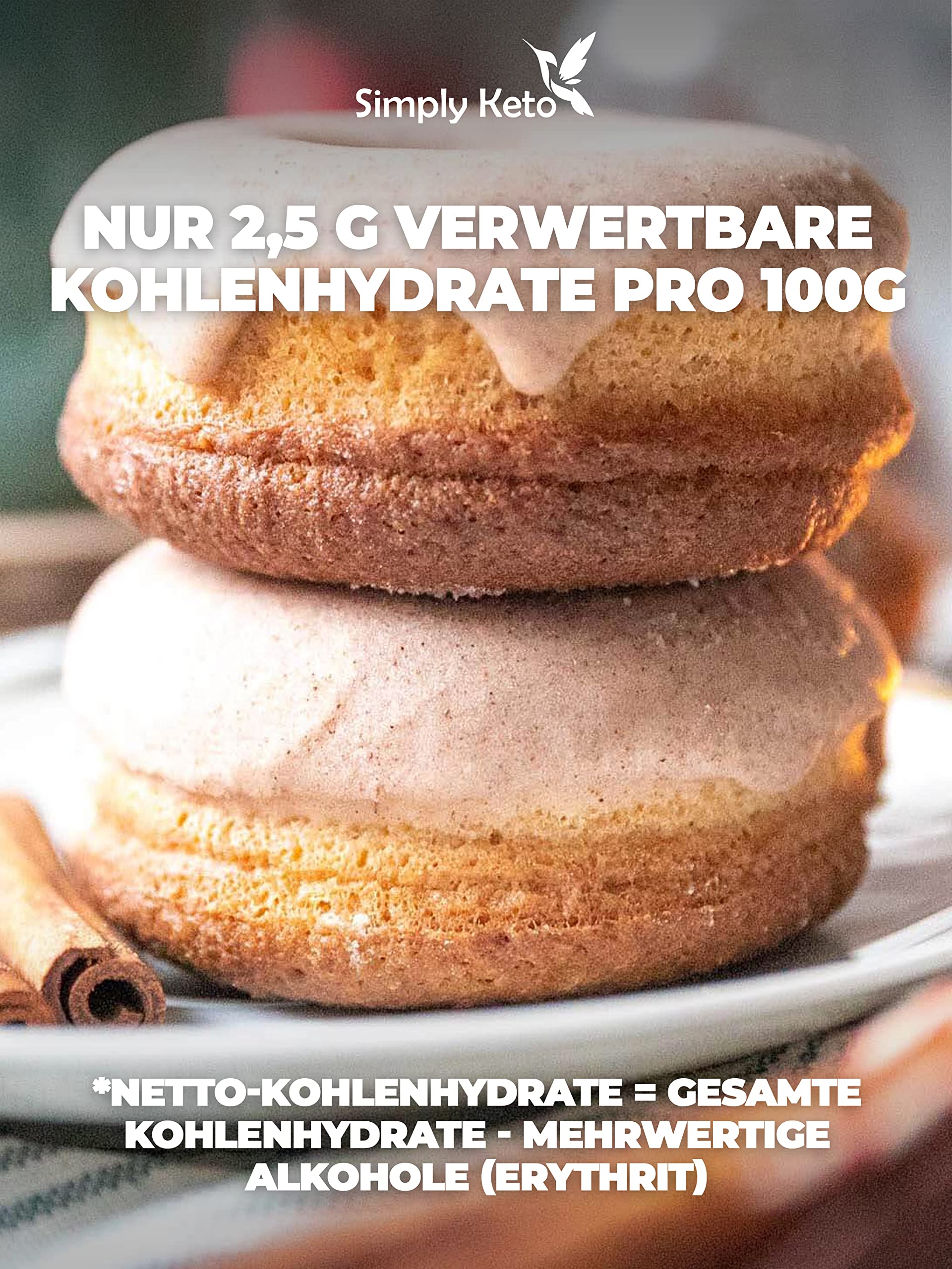 Keto Zimtschnecke Donuts 2er Pack Low Carb Erythrit