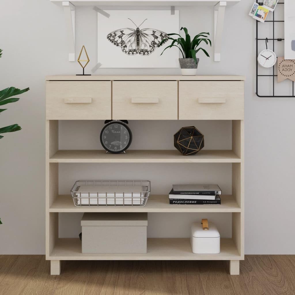 vidaXL Konsolentisch HAMAR 90x35x90 cm honigbraun Kiefer