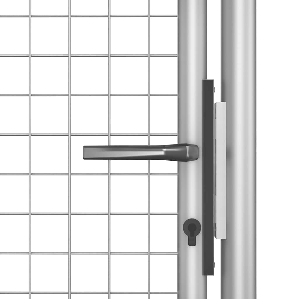 vidaXL Gartentor 105x175 cm Zauntor Stahl verzinkt silbern