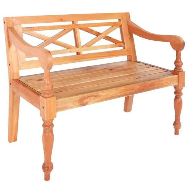 vidaXL Batavia-Sitzbank 98 cm Mahagoni hellbraun