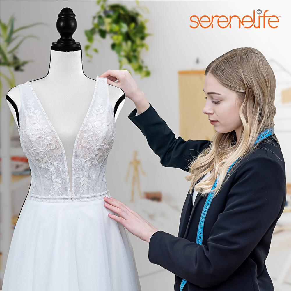 Serenelife Clothing Schneiderpuppe Damen Weiß höhenverstellbar