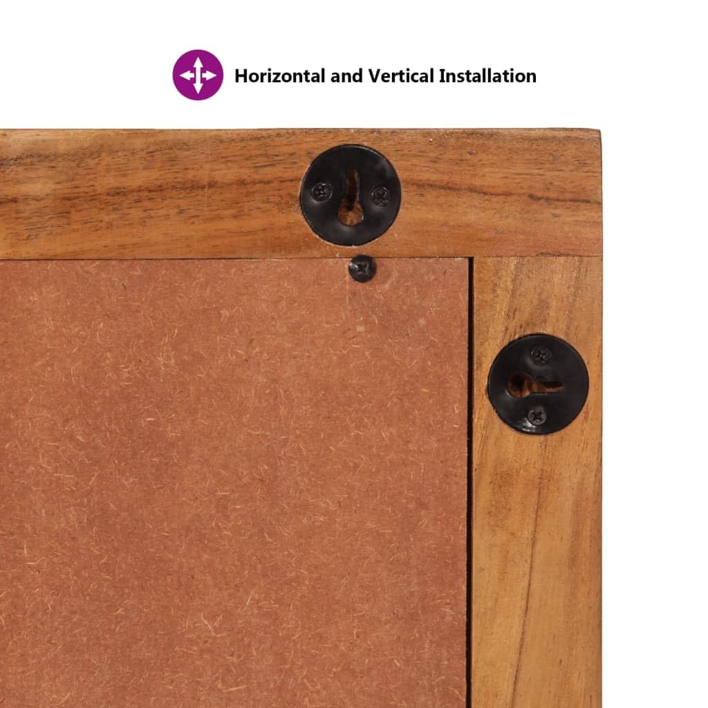 vidaXL Heim & Garten Badspiegel 50x70 cm Akazie Holz