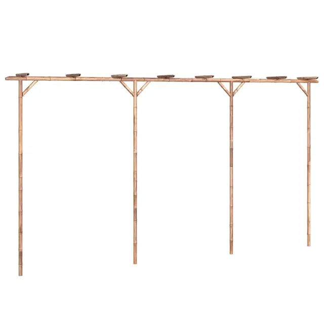 vidaXL Heim & Garten Pergola Bambus Rankhilfe natur