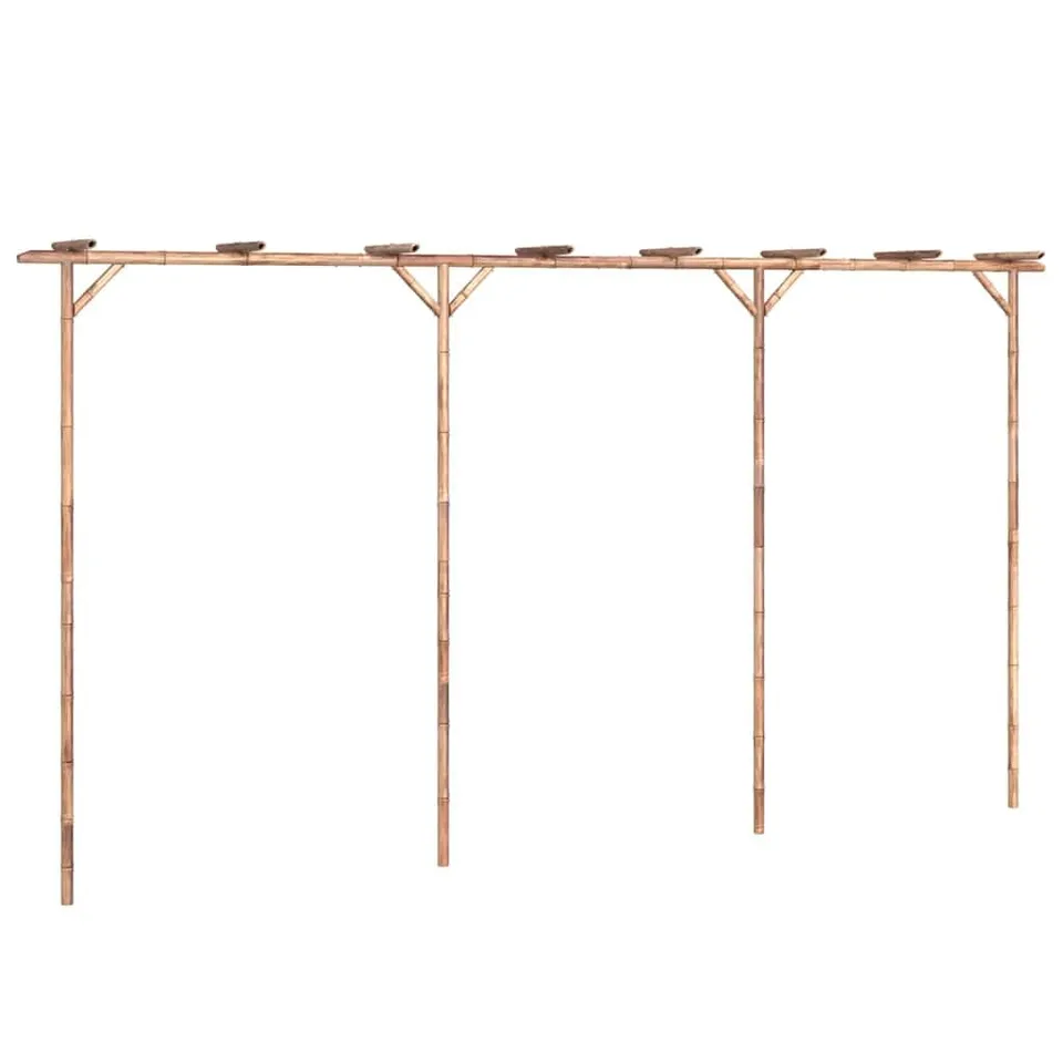 vidaXL Heim & Garten Pergola Bambus Rankhilfe natur