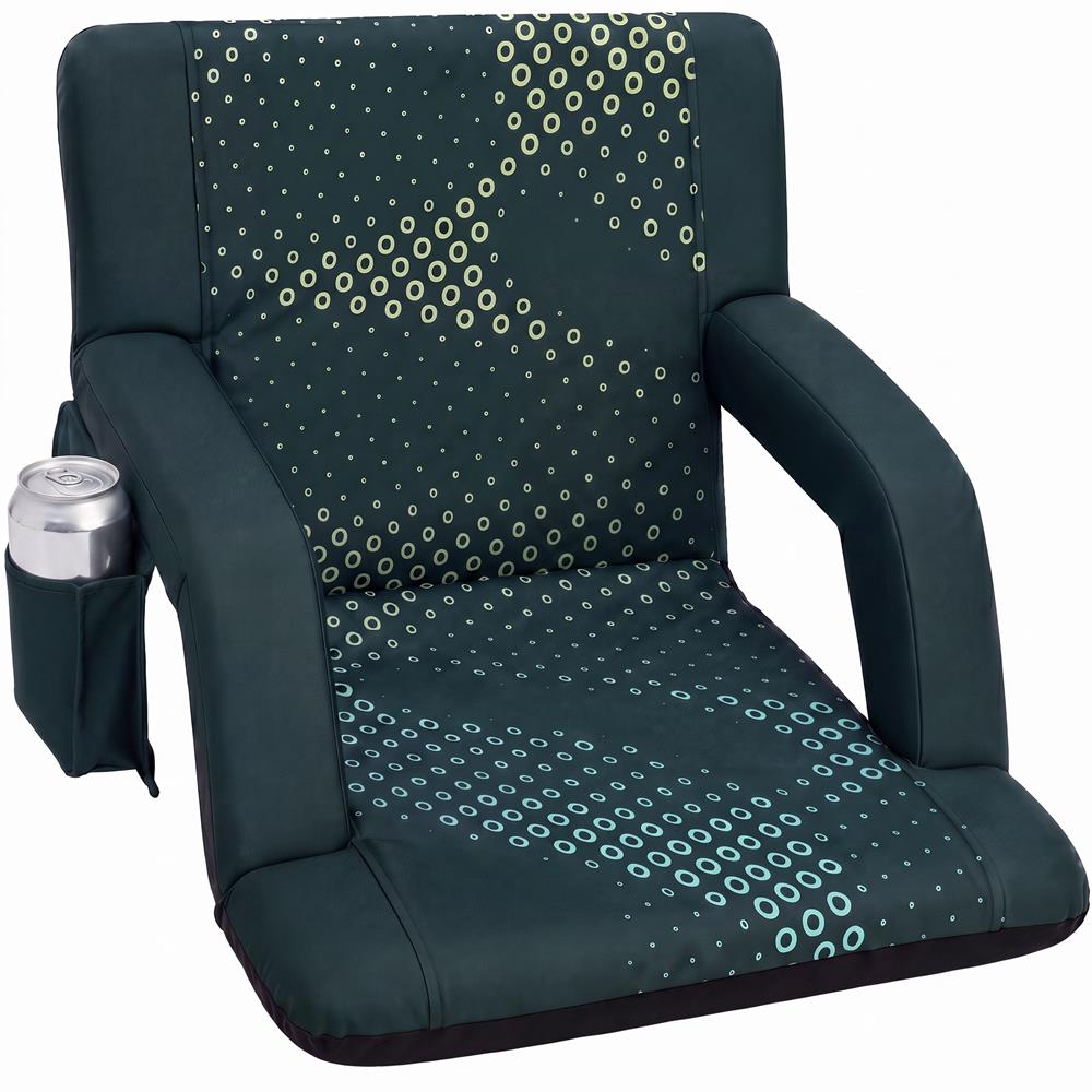 Serenelife Furniture Stadionstuhl 21" Grün Getränkehalter