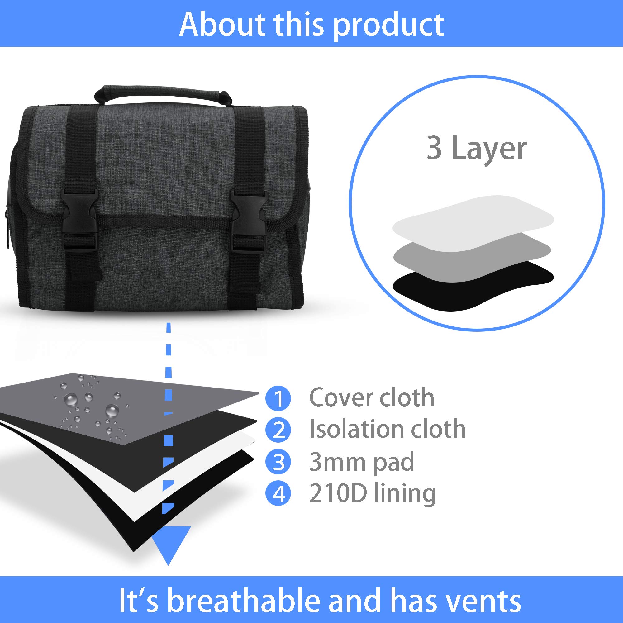 Intirilife Reisetasche Weekender Schwarz Handgepäck Faltbar 25x58 cm