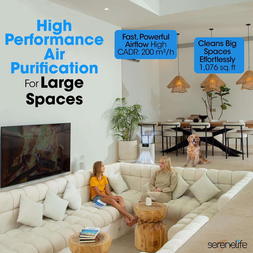 Serenelife DeHumidifiers Luftreiniger weiß HEPA WiFi