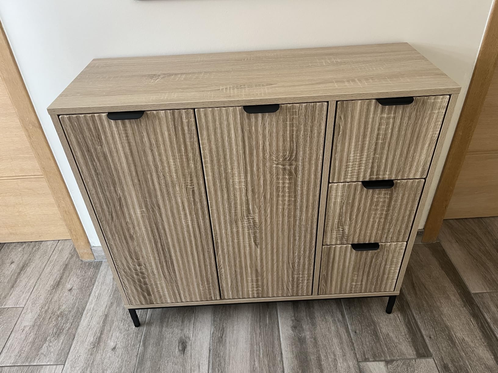 vidaXL Möbel Sideboard Weiß Holzwerkstoff 89,5x33x82 cm