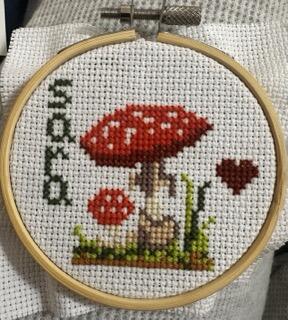 Kikkerland Crafters Mushroom Mini Stickset Pilz mit Bambusrahmen
