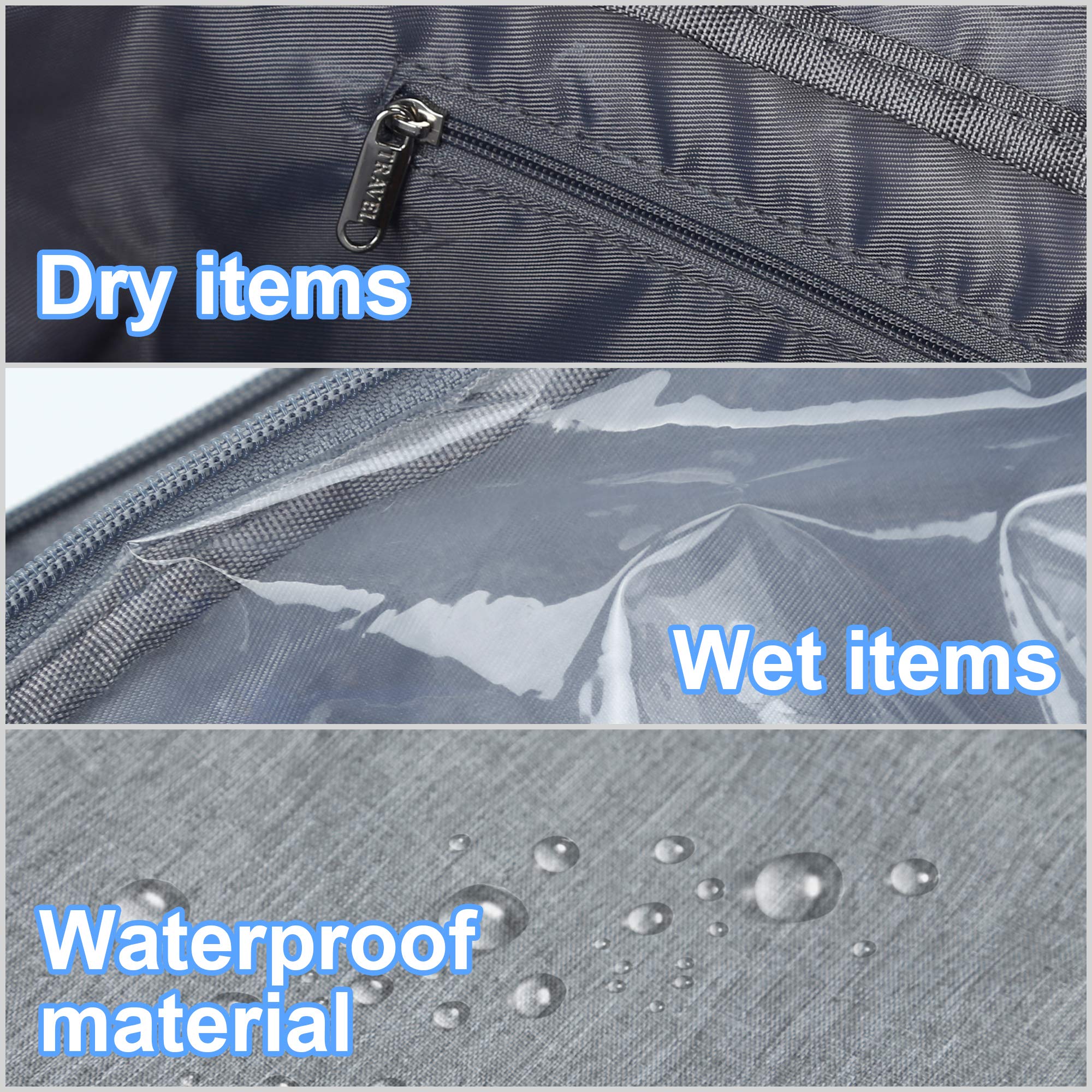 Intirilife Reisetasche Grau 40x17x30 cm wasserabweisend