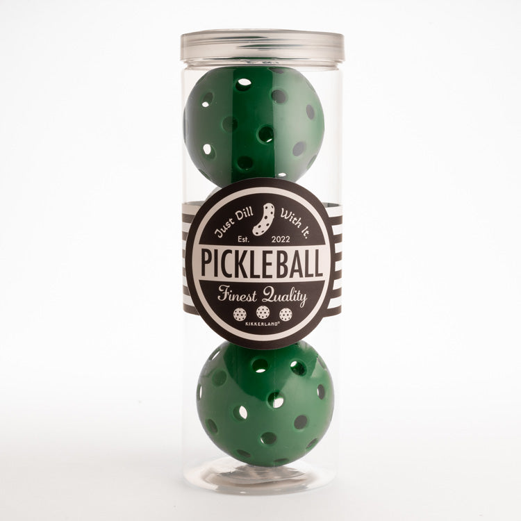 Kikkerland Pickleballs im Glas Pickleball 3er Set Outdoor