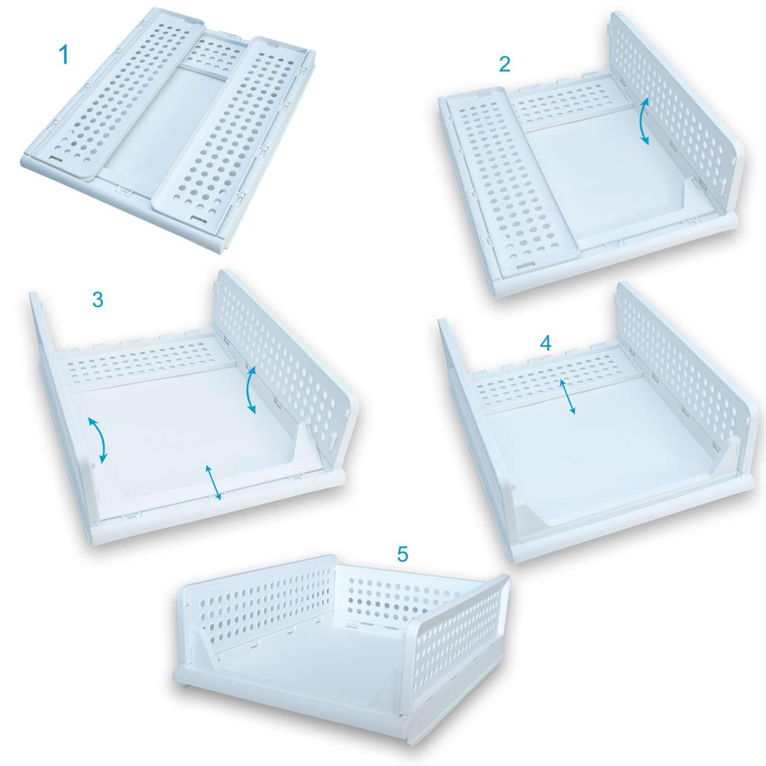 Intirilife Aufbewahrungsbox Organizer Weiß 43x33x14 cm