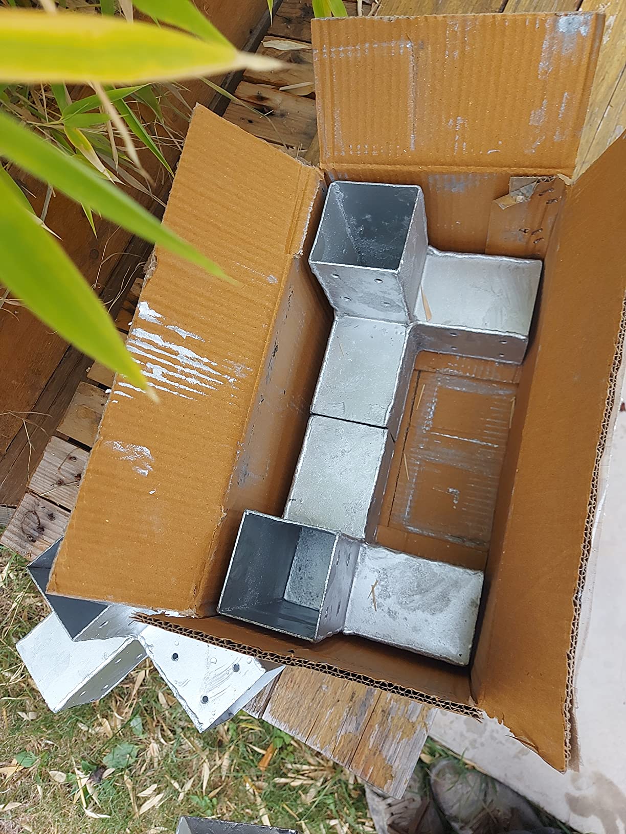 vidaXL Pfostenverbinder 71x71mm Verzinkt Y-Form 4 Stück Metall