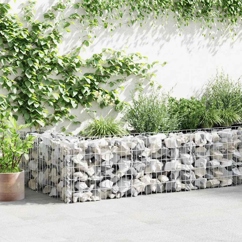 vidaXL Gabionenkorb Hochbeet Stahl 300x30x50 cm verzinkt