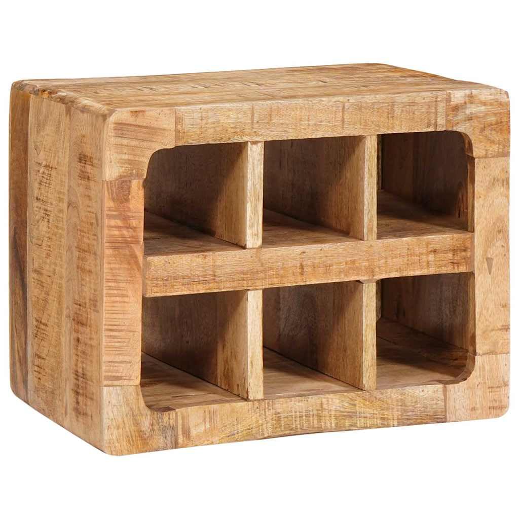 vidaXL Möbel Weinregal Braun Massivholz Mango 44x30x35 cm