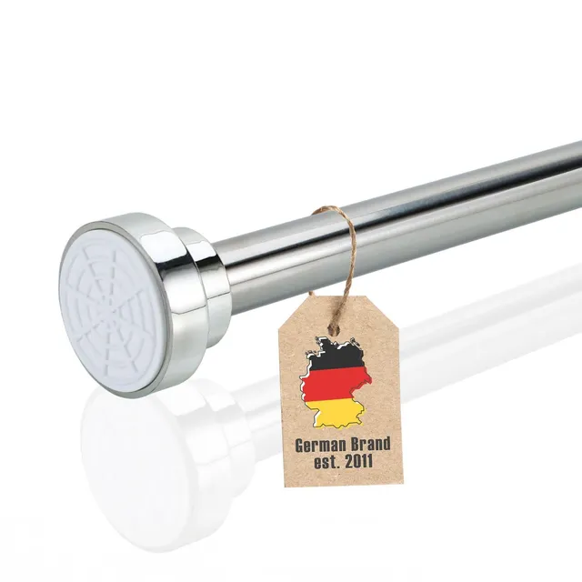 Intirilife Teleskopstange 120-227 cm Silber Edelstahl ohne Bohren