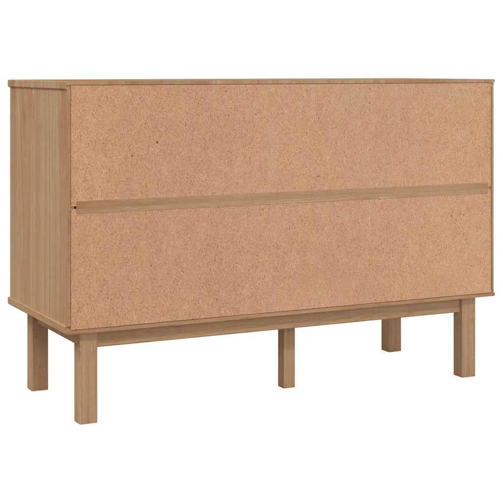 vidaXL Möbel OTTA Schubladenkommode Massivholz braun 111cm