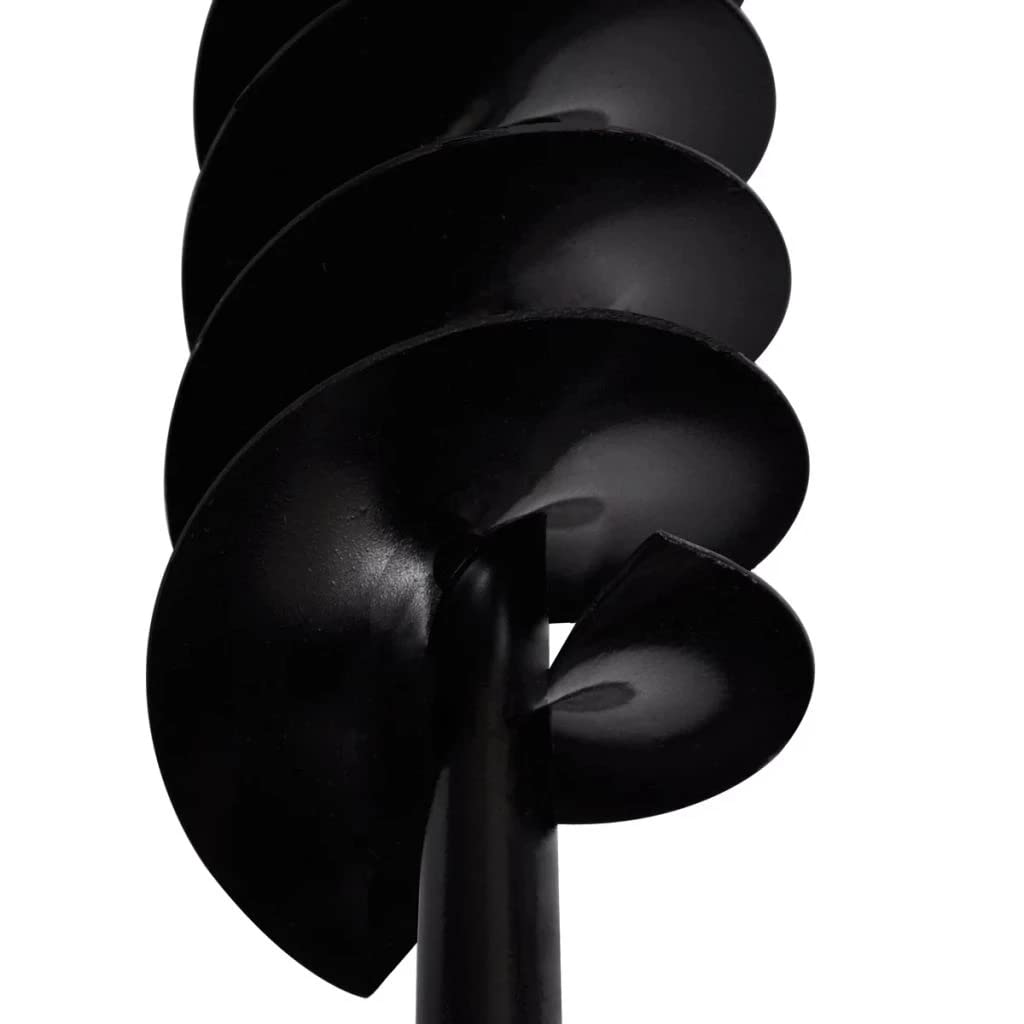 vidaXL Heimwerkerbedarf Erdbohrer 80 mm Doppelspirale Schwarz