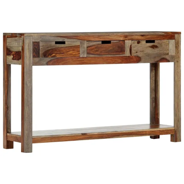 vidaXL Konsolentisch 120x30x75 Akazie 3 Schubladen Holz