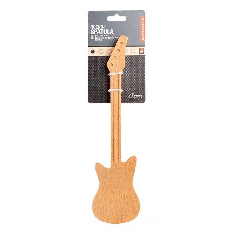 Kikkerland Rockin Pfannenwender Holz Buche Gitarre