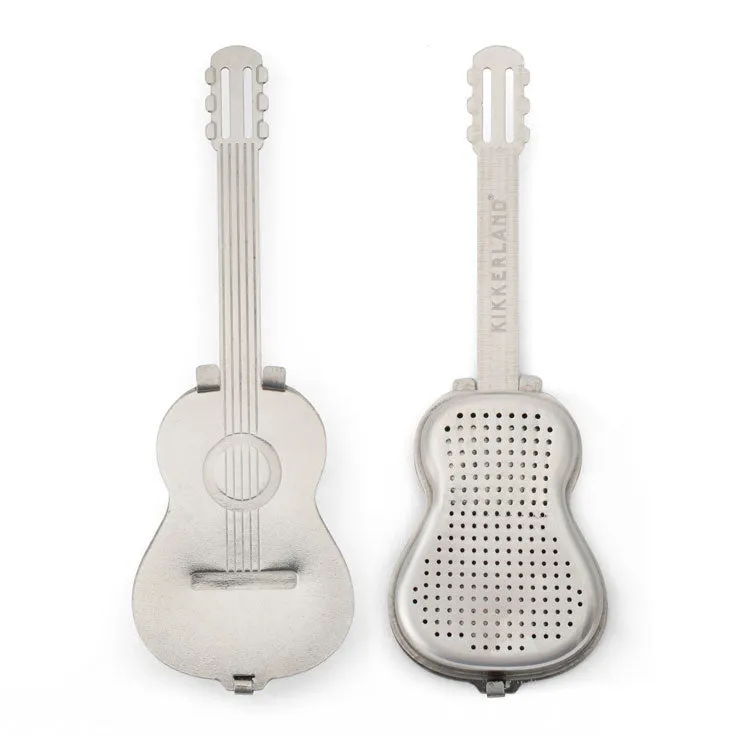 Kikkerland Kitchen Guitar Teesieb Edelstahl für losen Tee