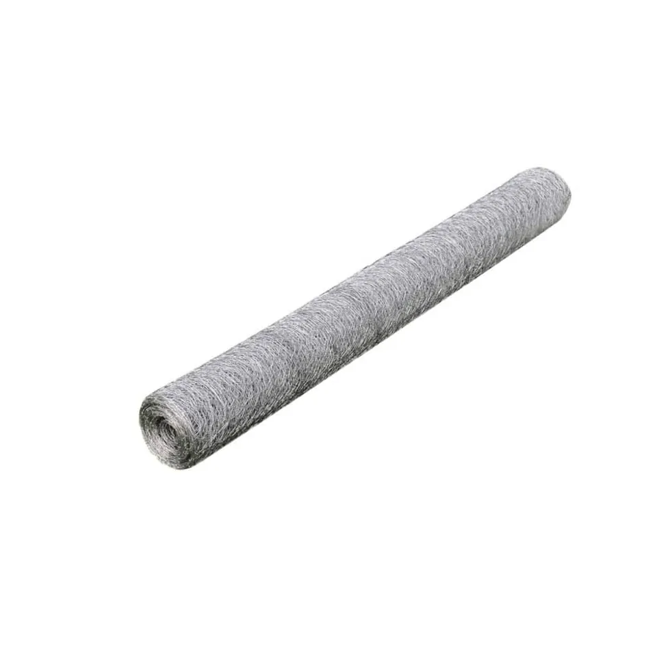 vidaXL Maschendrahtzaun Silber 1x25 m verzinkter Stahl