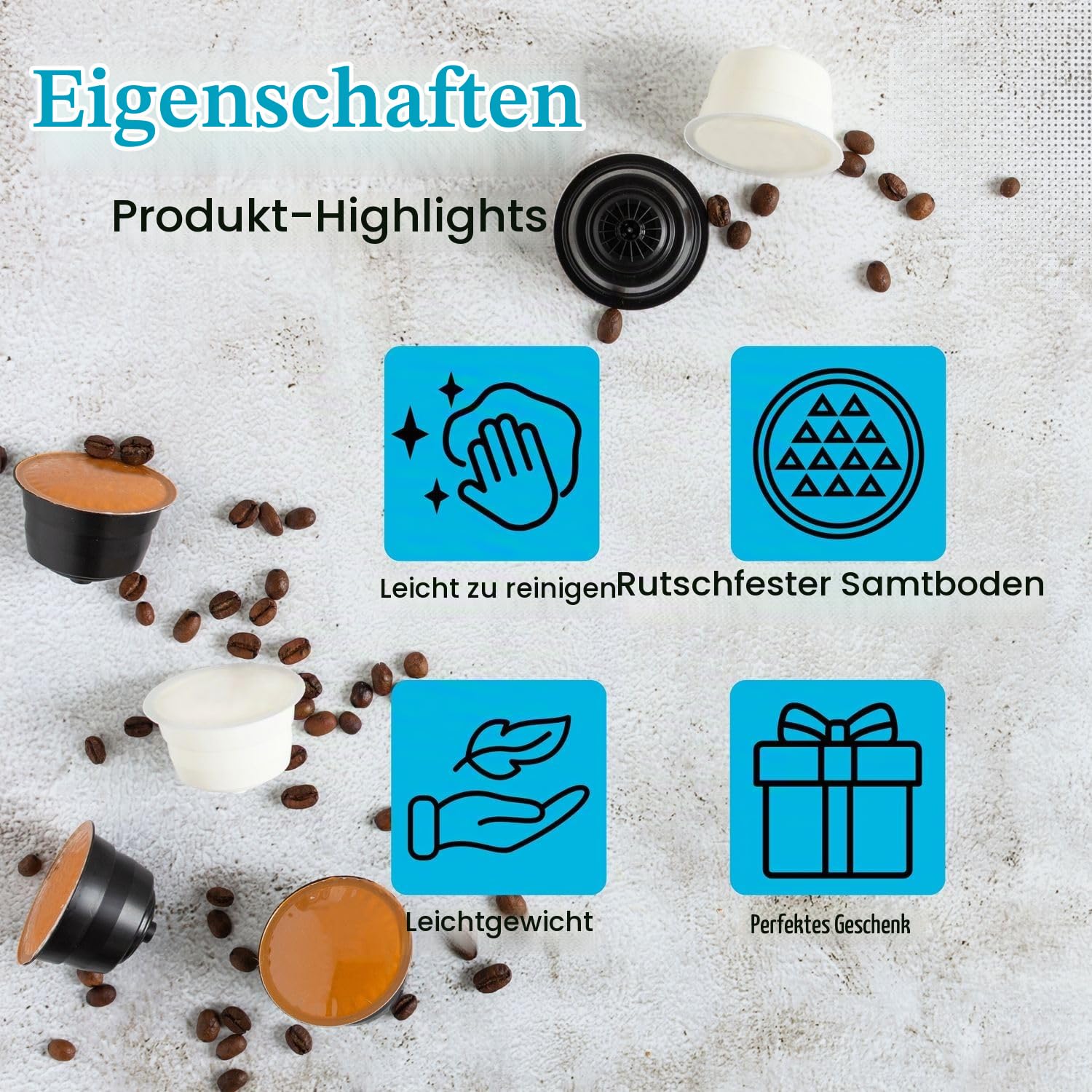 Intirilife Kapselhalter Dolce Gusto 24 Kapseln Eisen Silber