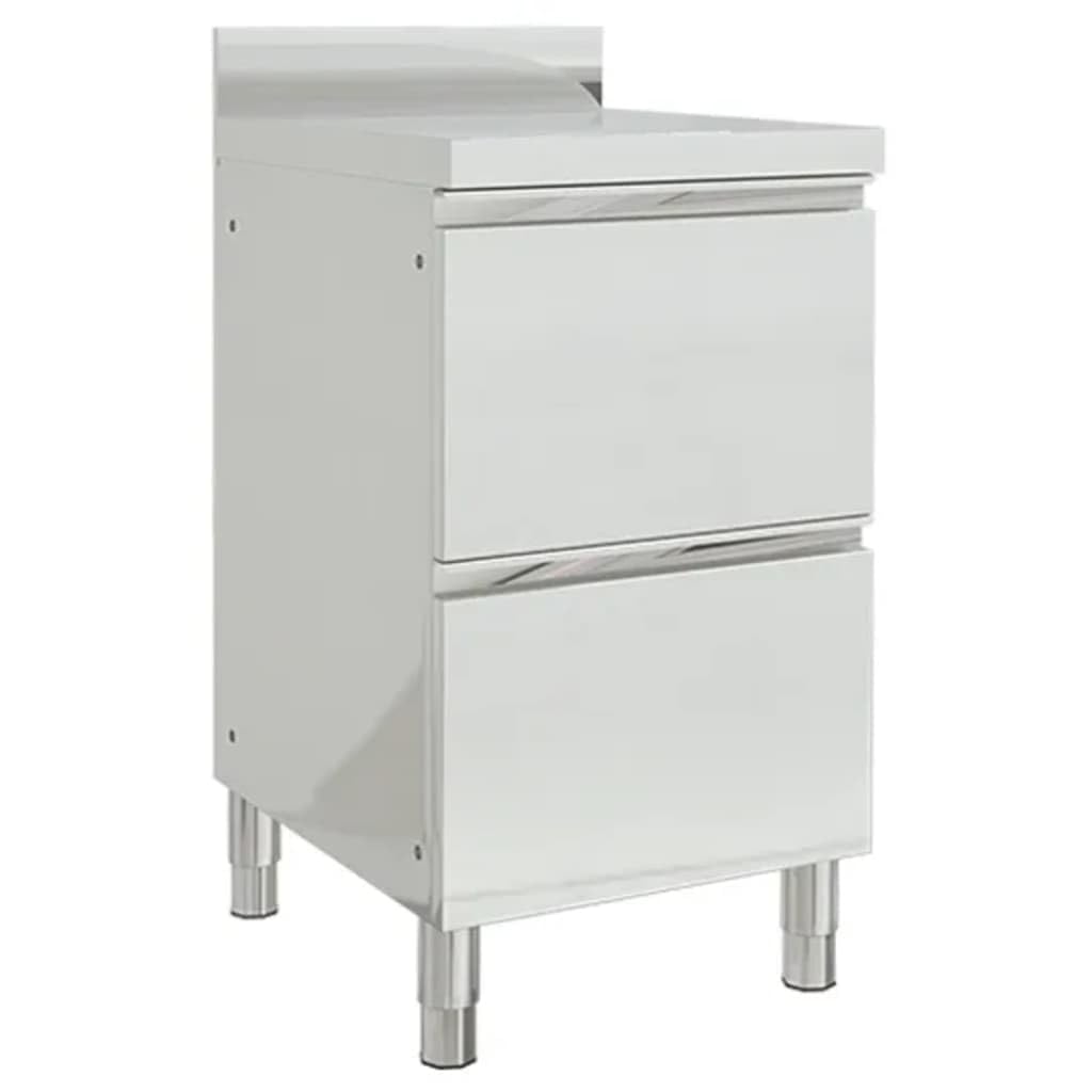 vidaXL Gastro Küchenschrank Edelstahl 2x 2 Schubladen