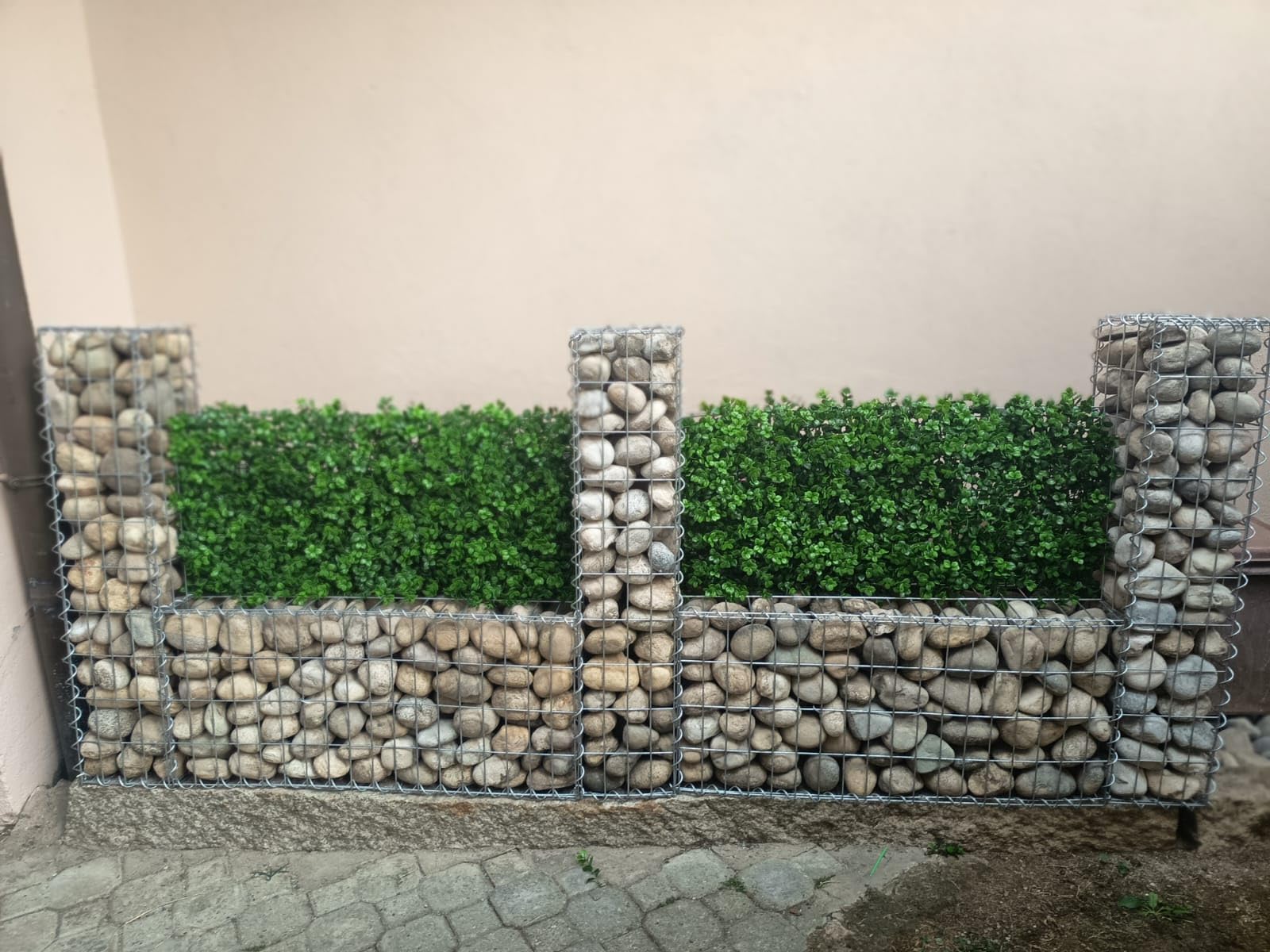 vidaXL Gabionenkorb U-Form Stahl Gabione 570x20x100 cm