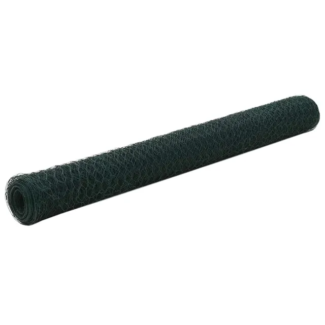 vidaXL Heim & Garten Drahtzaun Grün 25x1,2m PVC Stahl