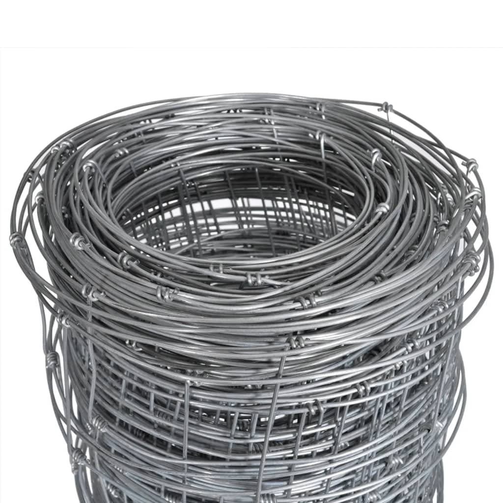 vidaXL Gartenzaun Verzinkt Stahl Silber 50x0,8m