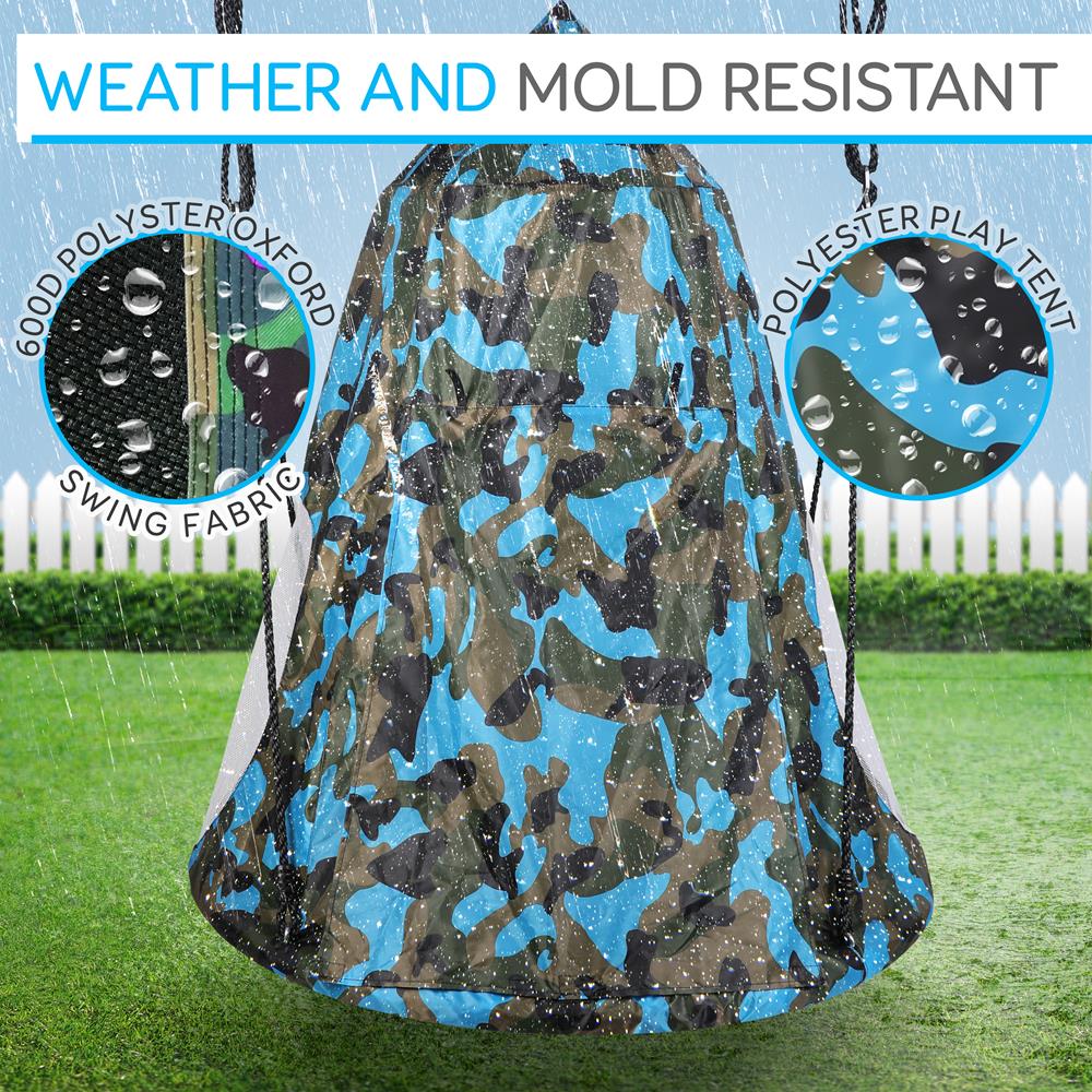 Serenelife Outdoor Swing Baumschaukel 40 Zoll Camo mit Zelt