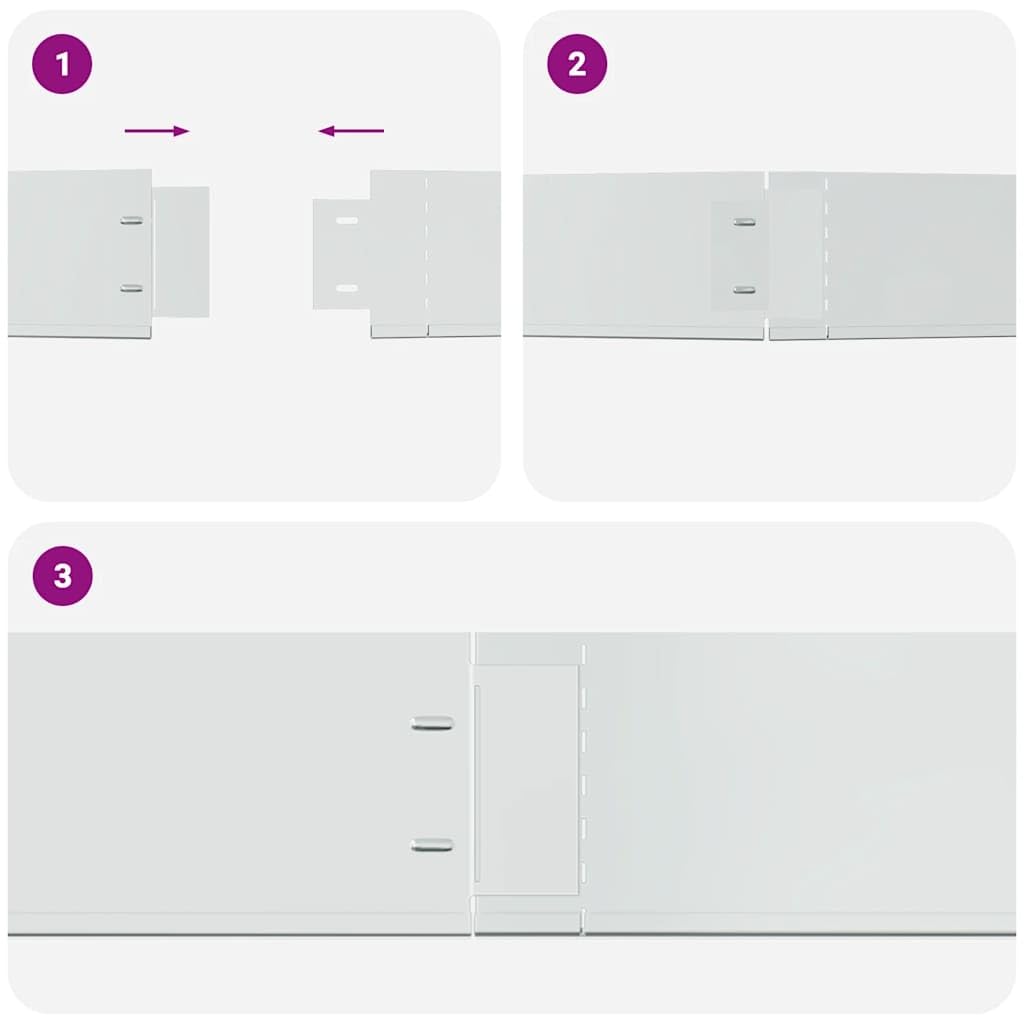vidaXL Heim & Garten Rasenkante 100x14 cm 5er Set verzinkt