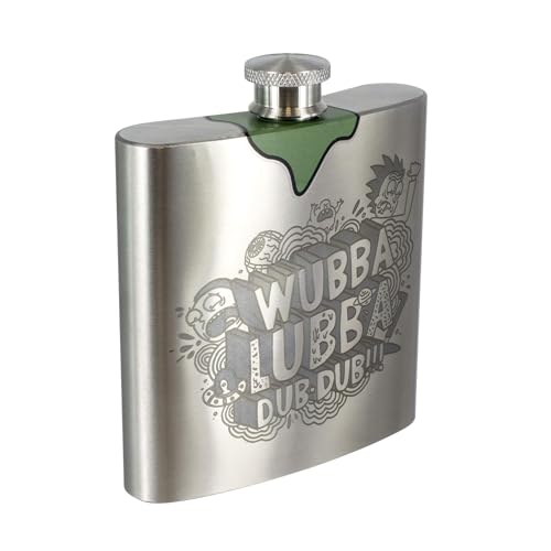 Paladone Rick & Morty Wubba Lubba Dub Flachmann 177ml Edelstahl