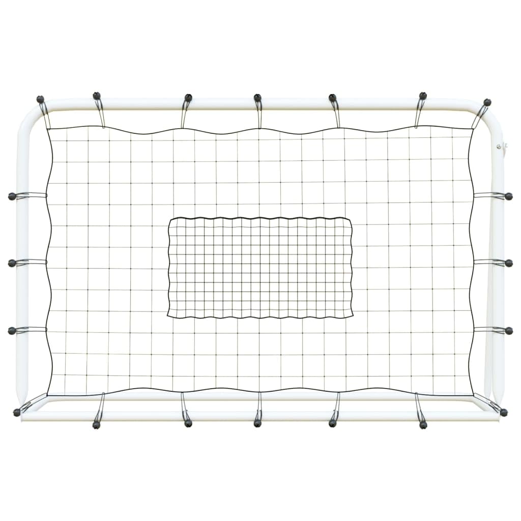 vidaXL Sportartikel Fußball-Rebounder 184x61x123 cm Stahl PE weiß