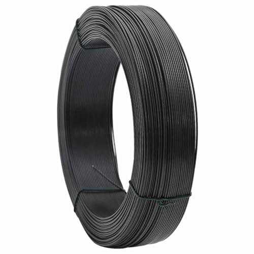 vidaXL Stahldraht 250 m Anthrazit Bindedraht Zaun PVC