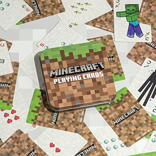 Paladone Minecraft Spielkarten Standarddeck mit Dose Geschenk