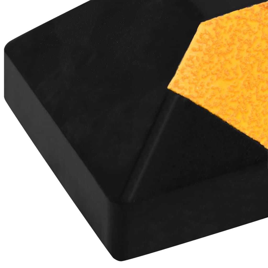 vidaXL Radstopper 2er Parkstopper Gummi reflektierend 56x15x10cm