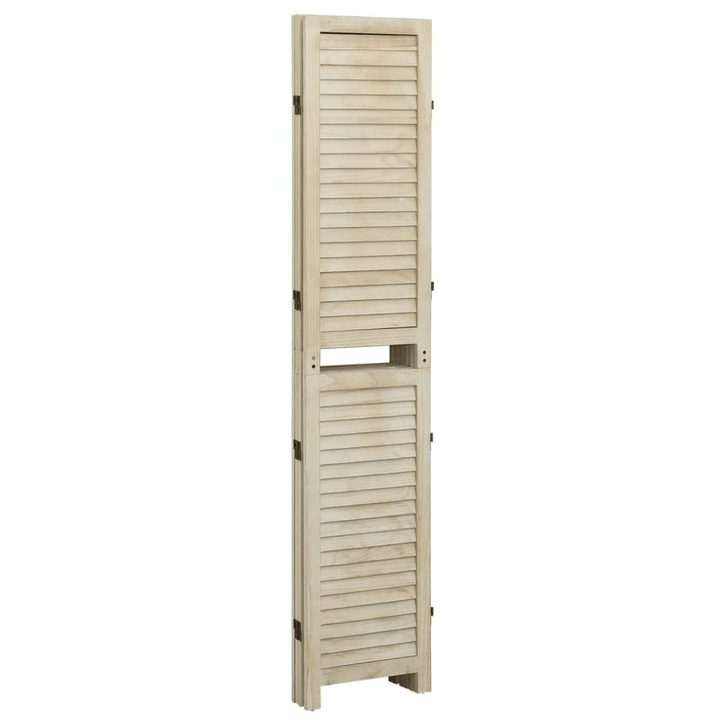 vidaXL Raumteiler 4-TLG. Paravent Holz 140x165cm Paulownia