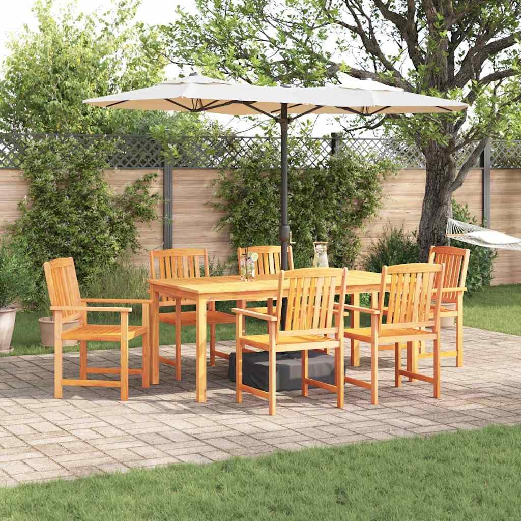 vidaXL Heim & Garten Garten Essgruppe 7-tlg Braun Akazie Holz