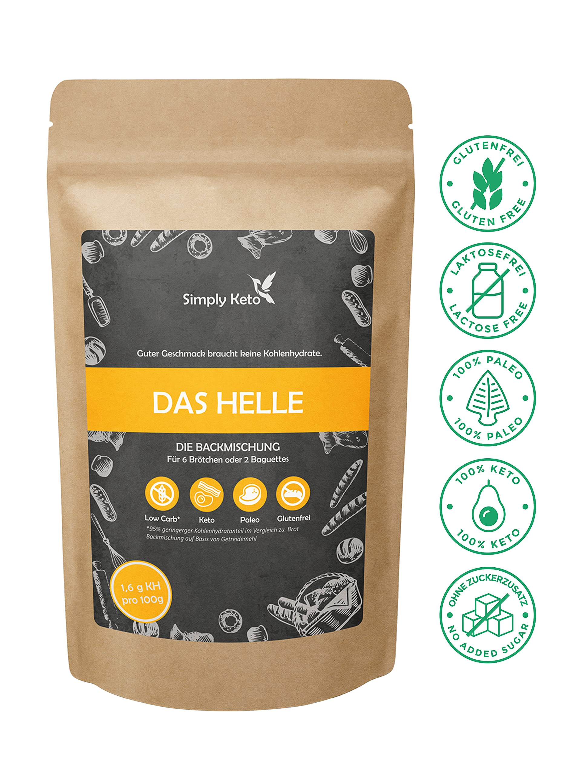 Simply Keto Die Helle Brot Backmischung 260 g Low Carb