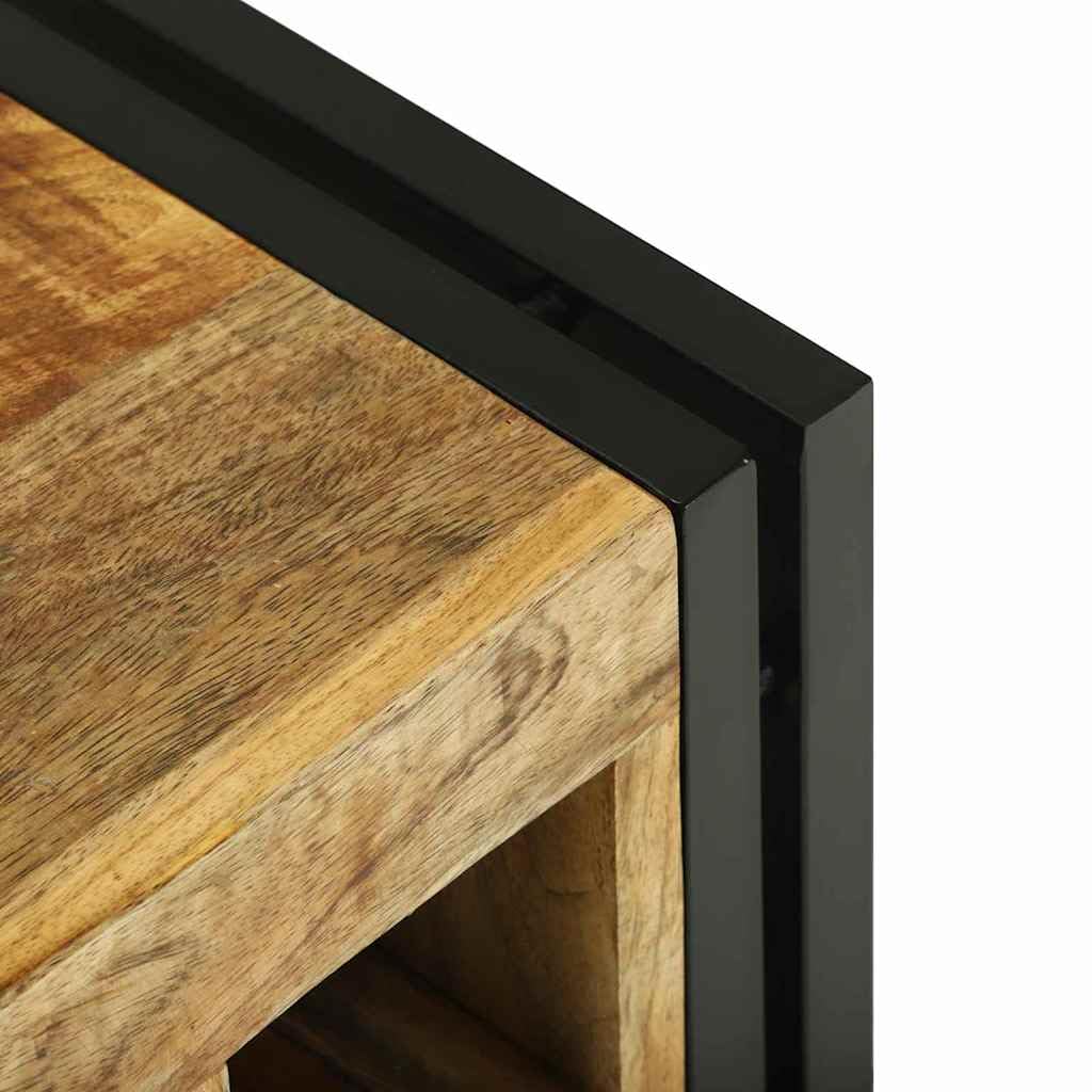 vidaXL Möbel Weinregal 34,5x35x39 Mango Braun-Schwarz