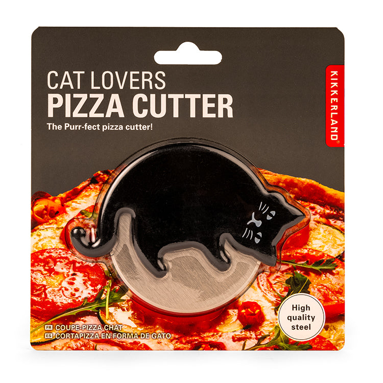 Kikkerland Kitchen Cat Lovers Pizzaschneider Katze Edelstahl