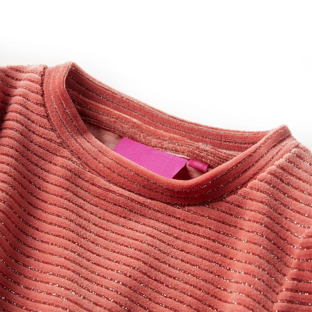 vidaXL Baby & Kleinkind Kinderkleid A-Linie Gr. 92 Mittelrosa Langarm