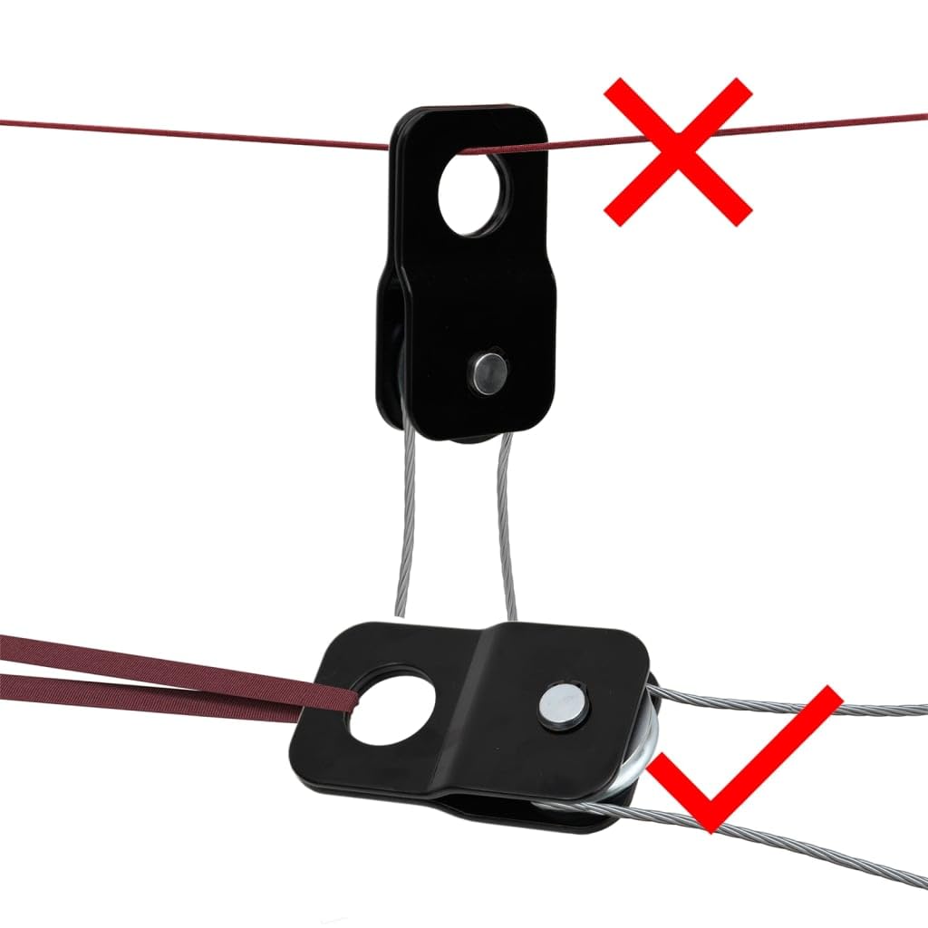 vidaXL Umlenkrolle Seilrolle 4 Tonnen Stahl 1-8 mm