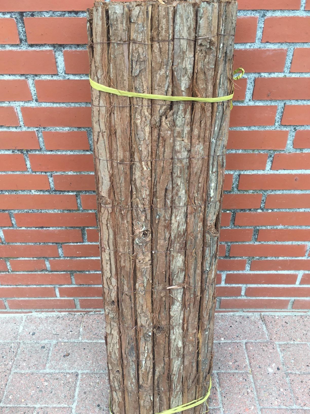 vidaXL Heim & Garten Rindenzaun 400x100 cm Natur