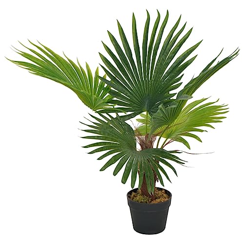 vidaXL Kunstpflanze Palme 70 cm mit Topf Grün Dekopflanze