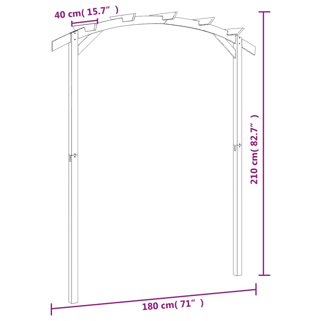 vidaXL Heim & Garten Pergola 180x210x40 cm Kiefernholz imprägniert