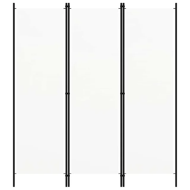 vidaXL Raumteiler 3-TLG. Weiß 150x180 cm Stoff